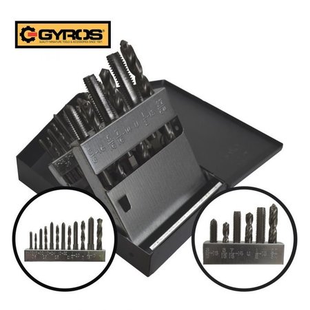 GYROS High Speed Steel Coarse Tap and Drill Bit Set, 18 pc 93-16018